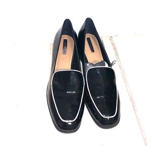 Tahari Womens Loafer Size 8 Black Patent Leather